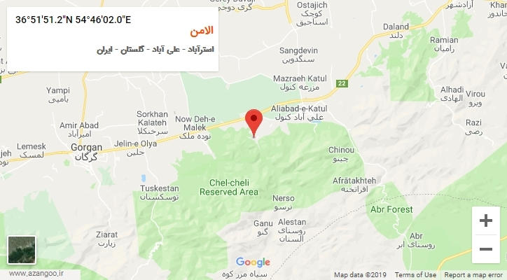روستای الامن بر روی نقشه