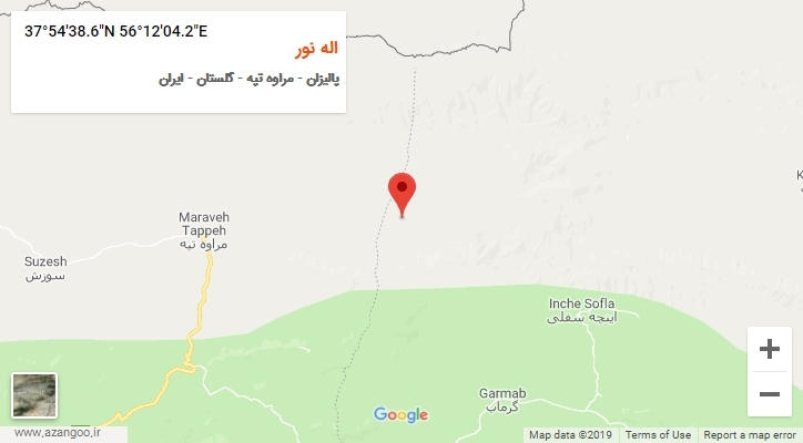 روستای اله نور بر روی نقشه