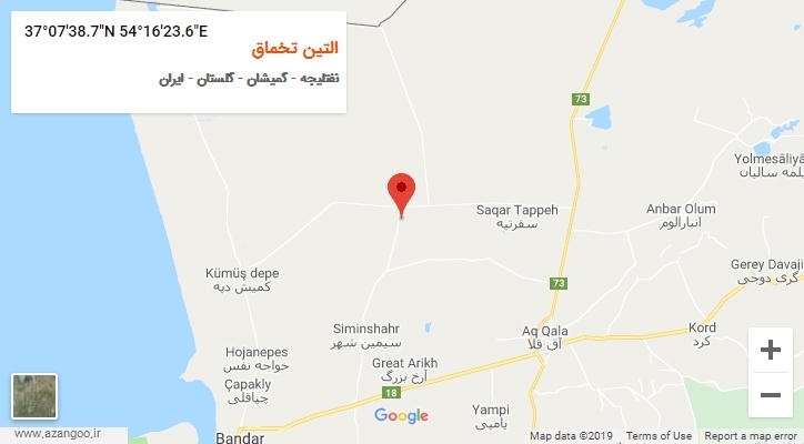 روستای التین تخماق بر روی نقشه