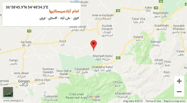 روستای امام آبادسیستانیها بر روی نقشه