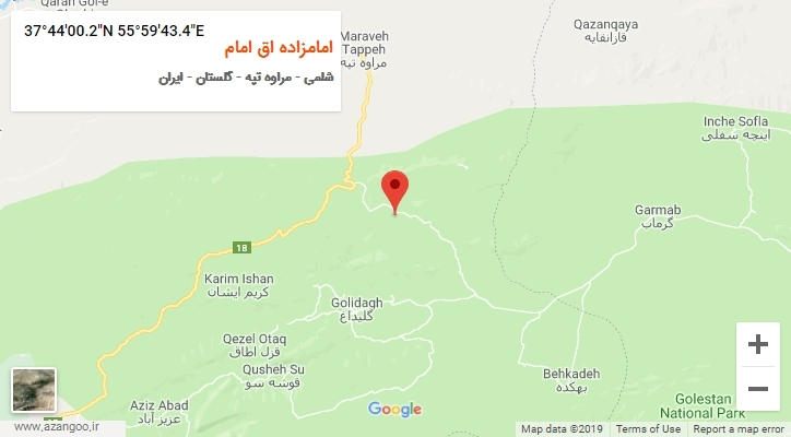 روستای امامزاده اق امام بر روی نقشه