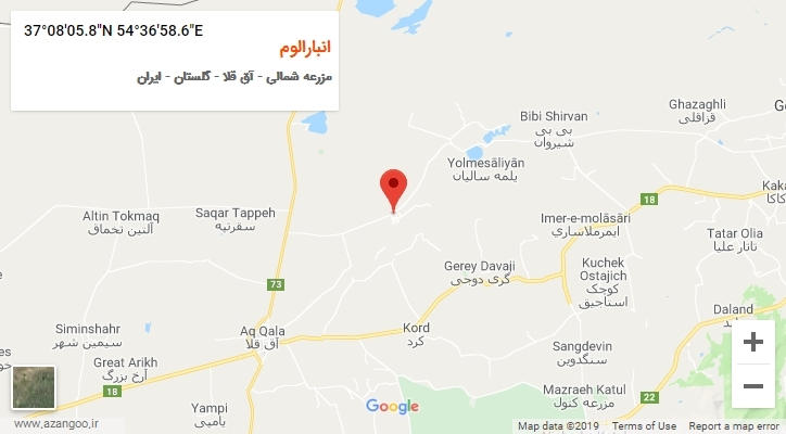 روستای انبارالوم بر روی نقشه