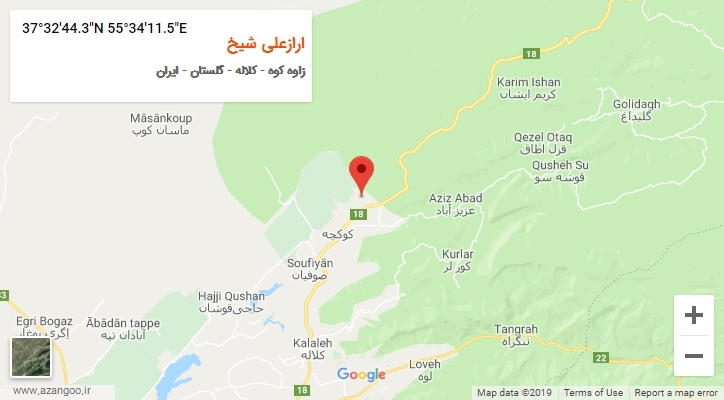 روستای ارازعلی شیخ بر روی نقشه