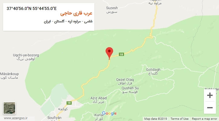 روستای عرب قاری حاجی بر روی نقشه
