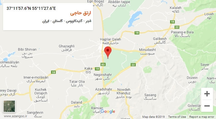 روستای ارتق حاجی بر روی نقشه