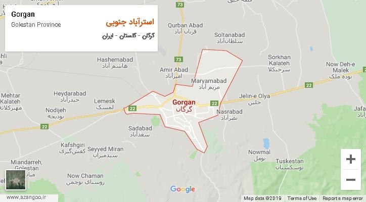 دهستان استرآباد جنوبی بر روی نقشه