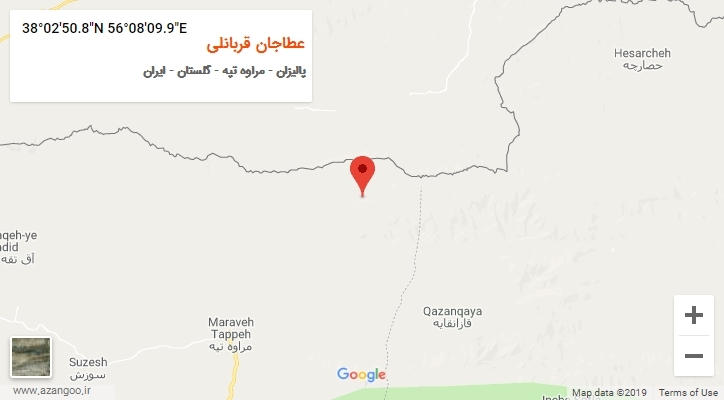 روستای عطاجان قربانلی بر روی نقشه
