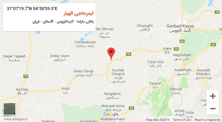 روستای ایمرحاجی الهیار بر روی نقشه