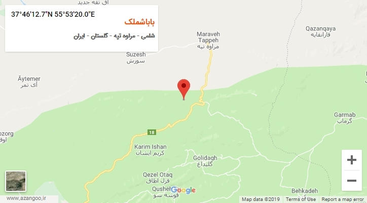 روستای باباشملک بر روی نقشه