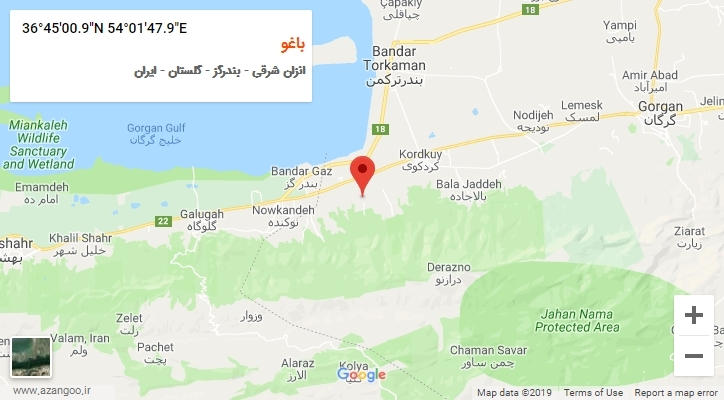 روستای باغو بر روی نقشه