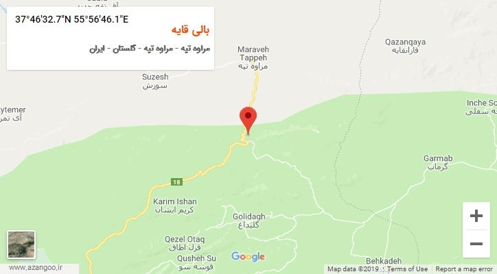 روستای بالی قایه بر روی نقشه