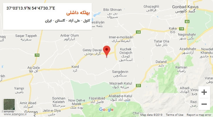 روستای بهلکه داشلی بر روی نقشه