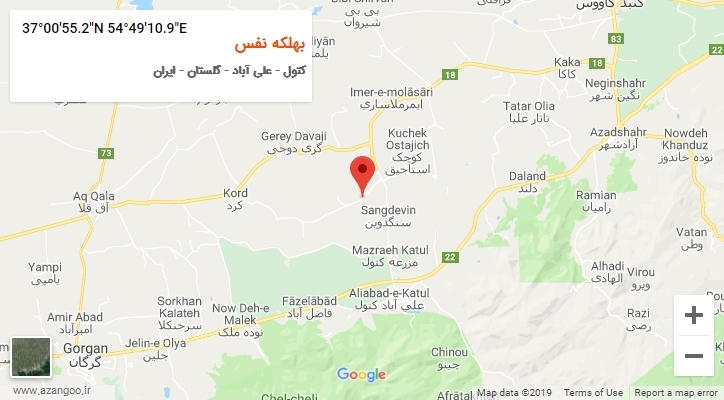 روستای بهلکه نفس بر روی نقشه