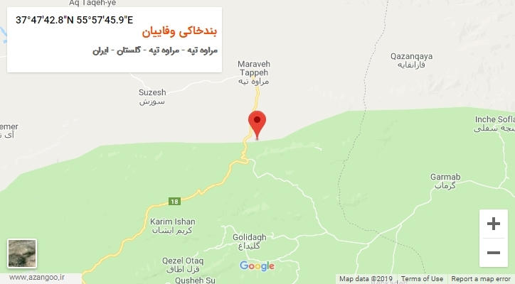 روستای بندخاکی وفاییان بر روی نقشه