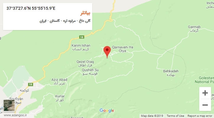 روستای بیاتلر بر روی نقشه