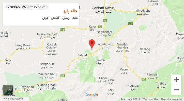 روستای چاله پلرز بر روی نقشه