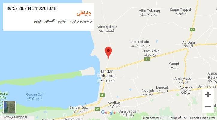 روستای چاپاقلی بر روی نقشه
