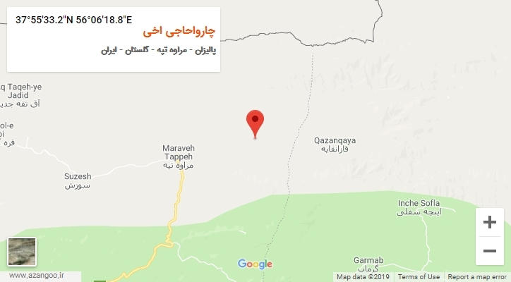 روستای چارواحاجی اخی بر روی نقشه
