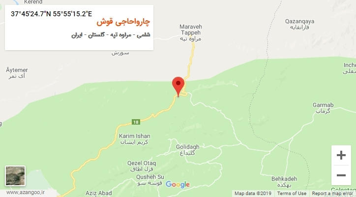 روستای چارواحاجی قوش بر روی نقشه