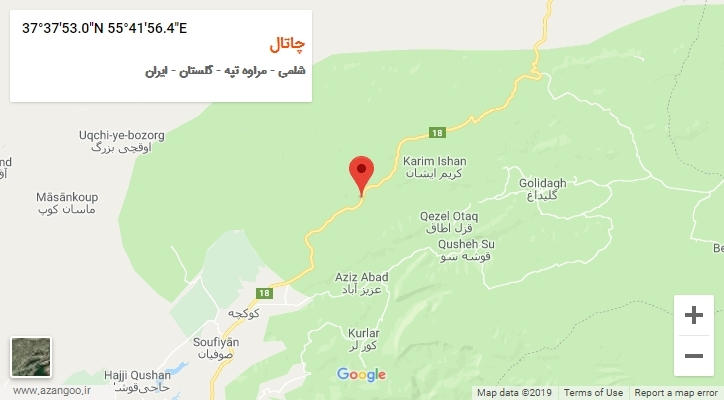 روستای چاتال بر روی نقشه