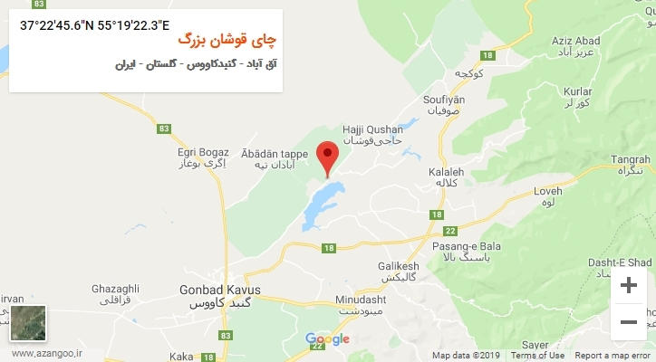 روستای چای قوشان بزرگ بر روی نقشه