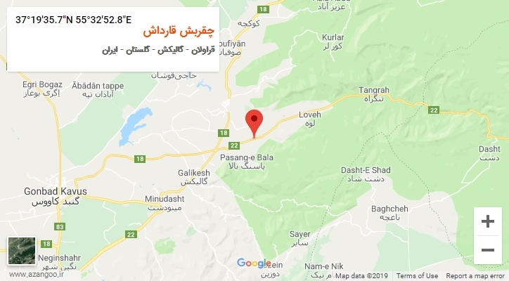 روستای چقربش قارداش بر روی نقشه