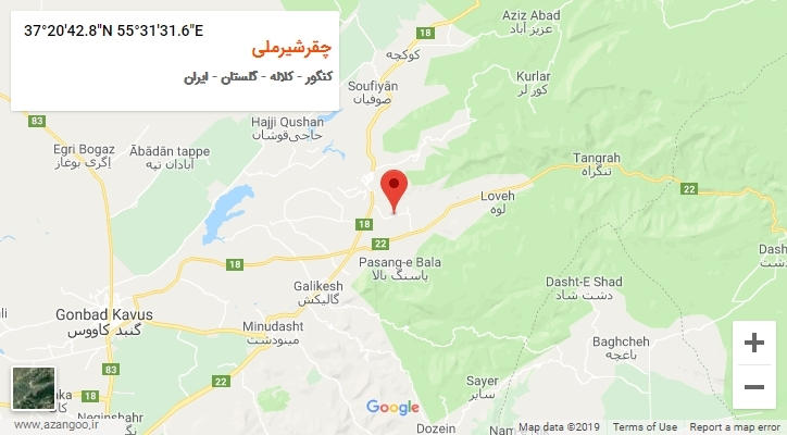 روستای چقرشیرملی بر روی نقشه