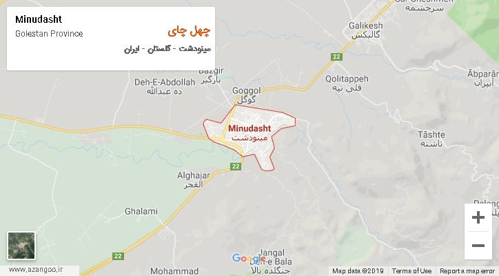دهستان چهل چای بر روی نقشه