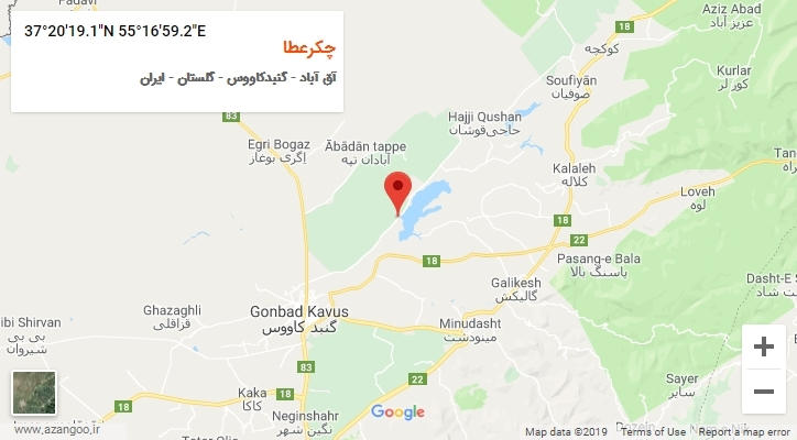 روستای چکرعطا بر روی نقشه