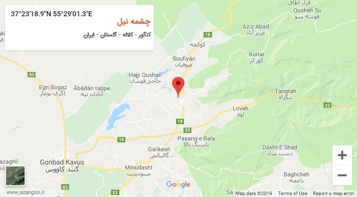 روستای چشمه نیل بر روی نقشه