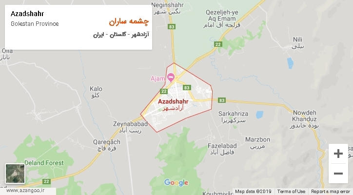 دهستان چشمه ساران بر روی نقشه