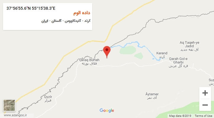 روستای داده الوم بر روی نقشه