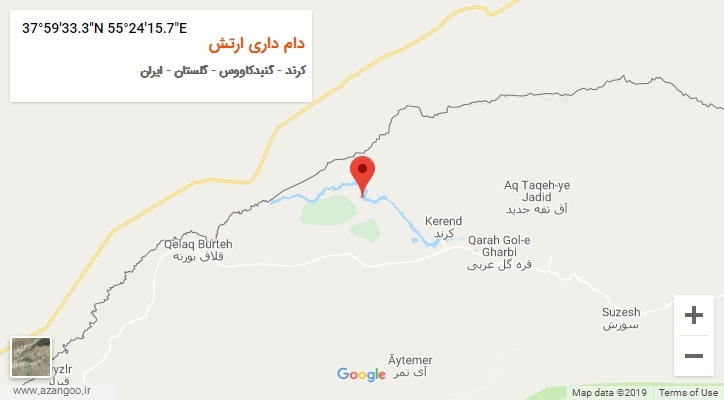 روستای دام داری ارتش بر روی نقشه