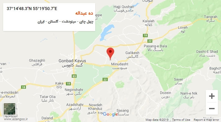 روستای ده عبداله بر روی نقشه