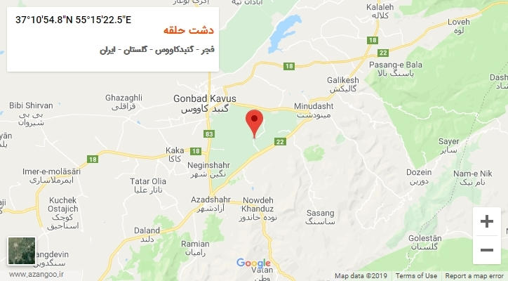 روستای دشت حلقه بر روی نقشه