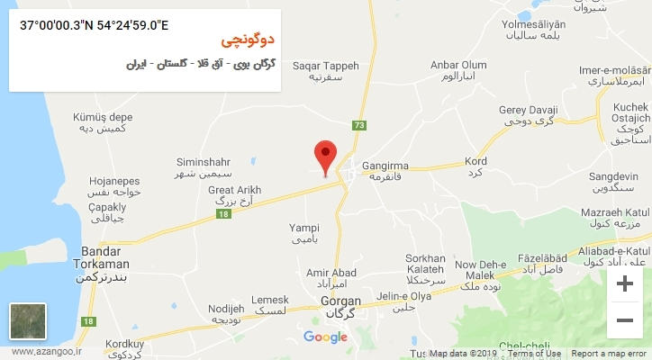 روستای دوگونچی بر روی نقشه