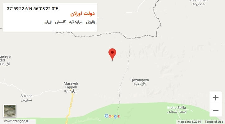 روستای دولت اورلان بر روی نقشه