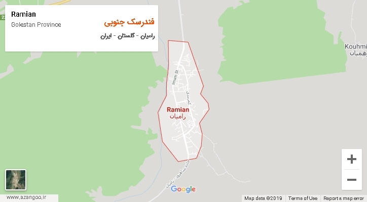 دهستان فندرسک جنوبی بر روی نقشه