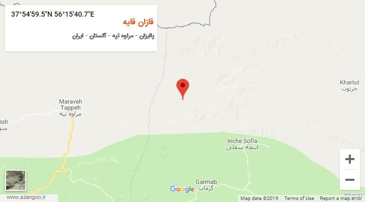 روستای قازان قایه بر روی نقشه
