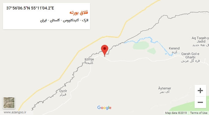 روستای قلاق بورته بر روی نقشه