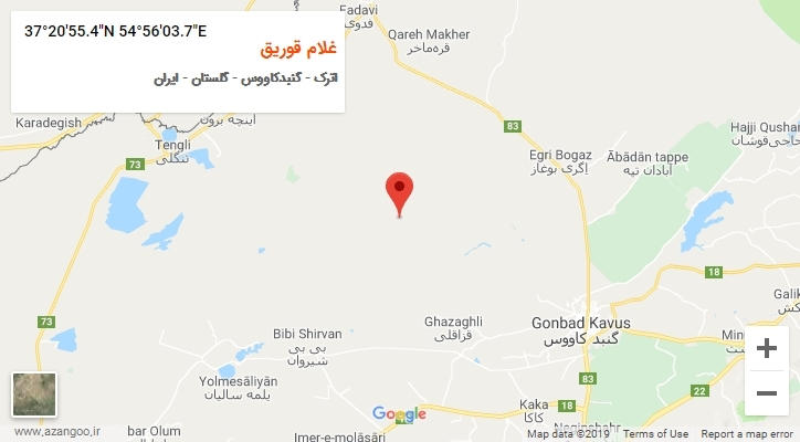 روستای غلام قوریق بر روی نقشه