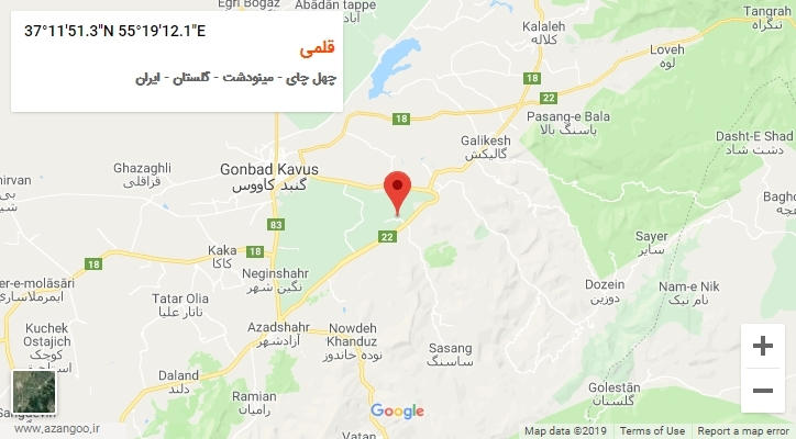 روستای قلمی بر روی نقشه