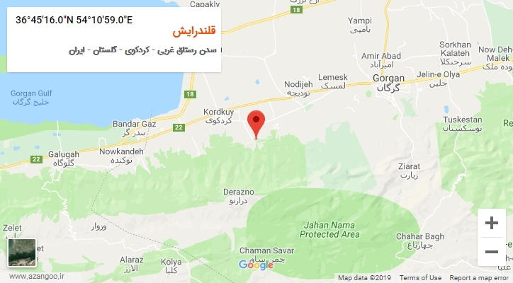 روستای قلندرایش بر روی نقشه