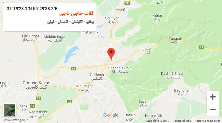 روستای قنات حاجی تاجی بر روی نقشه