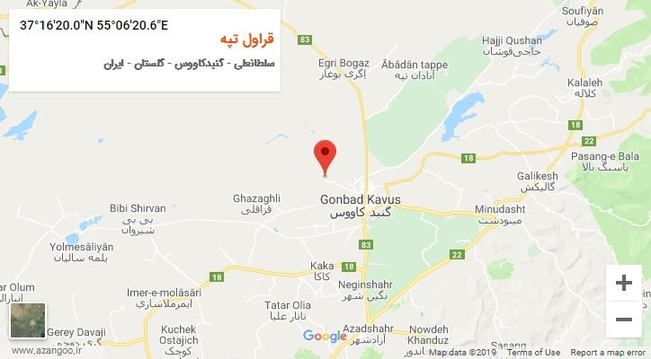 روستای قراول تپه بر روی نقشه
