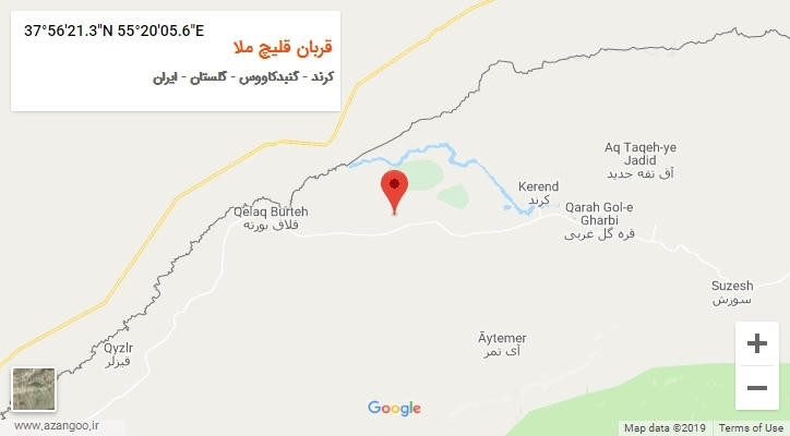 روستای قربان قلیچ ملا بر روی نقشه