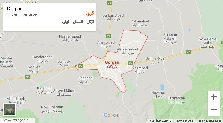 دهستان قرق بر روی نقشه