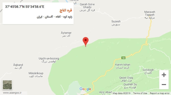 روستای قره اغاچ بر روی نقشه