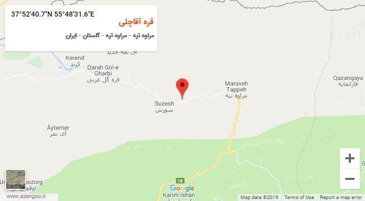 روستای قره آقاچلی بر روی نقشه