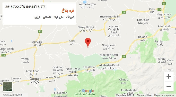 روستای قره بلاغ بر روی نقشه